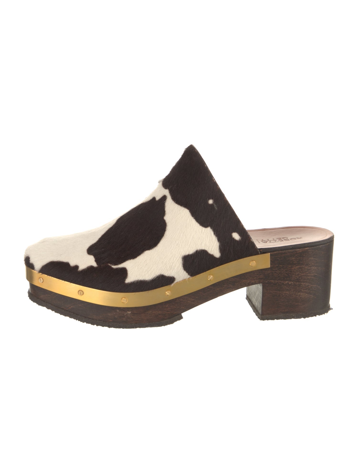 Rosetta Getty Ponyhair Animal Print Mules