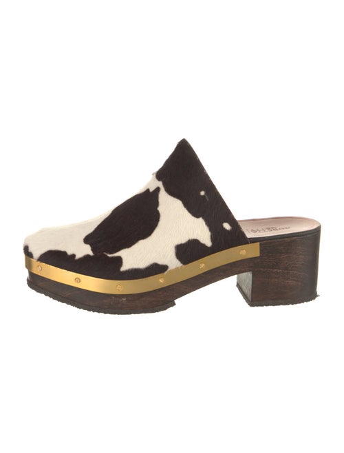 Rosetta Getty Ponyhair Animal Print Mules