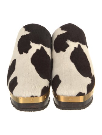 Rosetta Getty Ponyhair Animal Print Mules