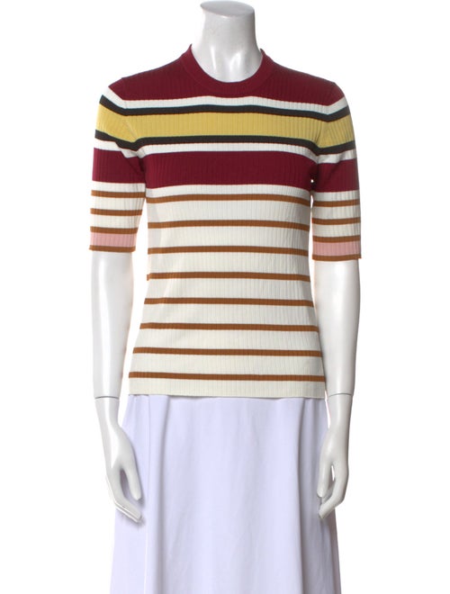 Rosetta Getty Striped Crew Neck Top