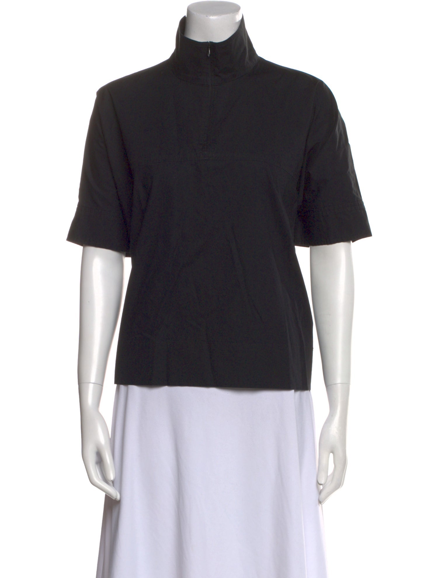Rosetta Getty Turtleneck Short Sleeve Top