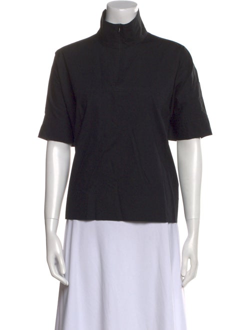 Rosetta Getty Turtleneck Short Sleeve Top