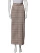 Rosetta Getty Plaid Print Midi Length Skirt