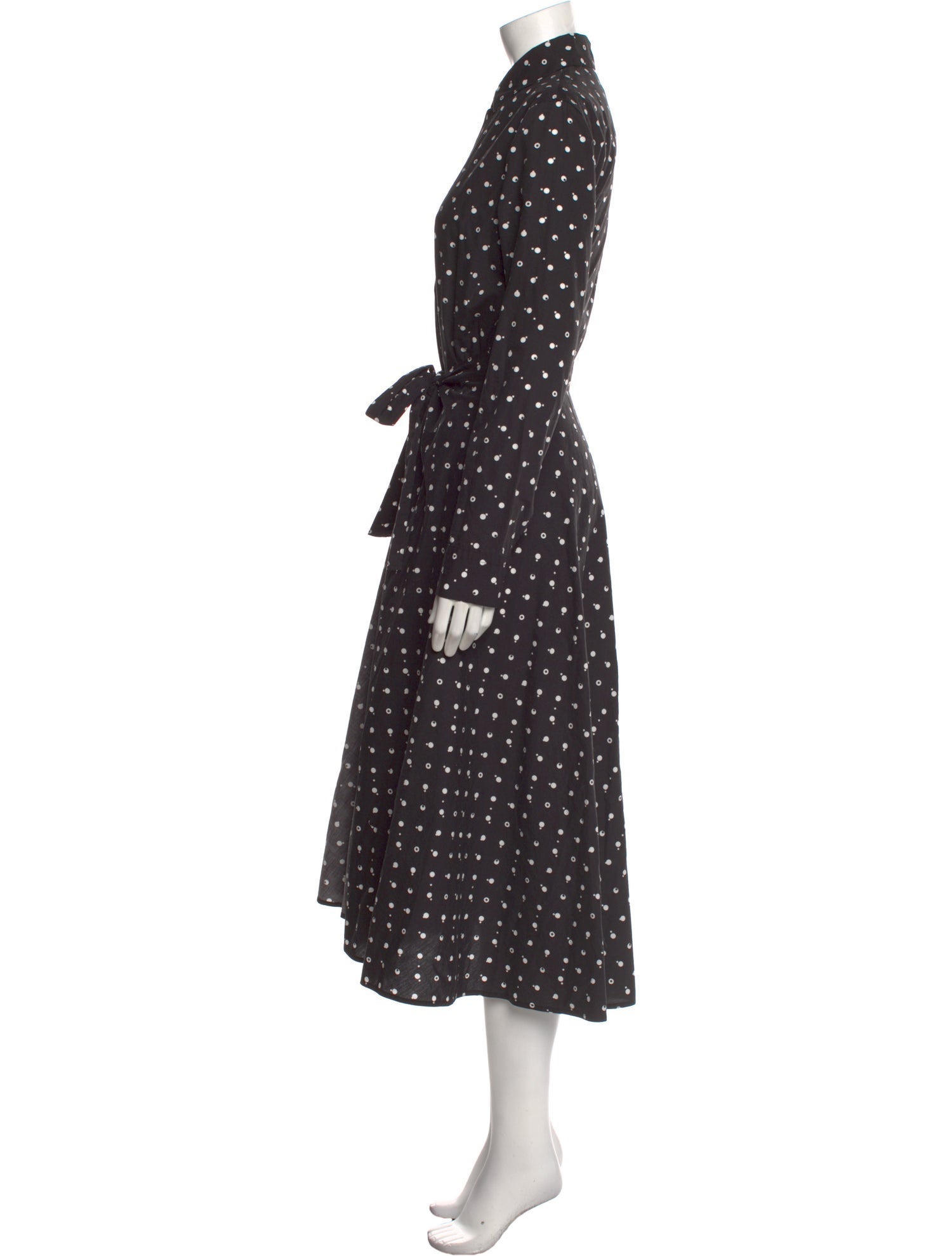 Rosetta Getty Polka Dot Print Long Dress