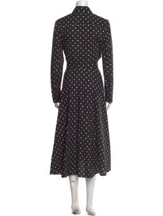 Rosetta Getty Polka Dot Print Long Dress