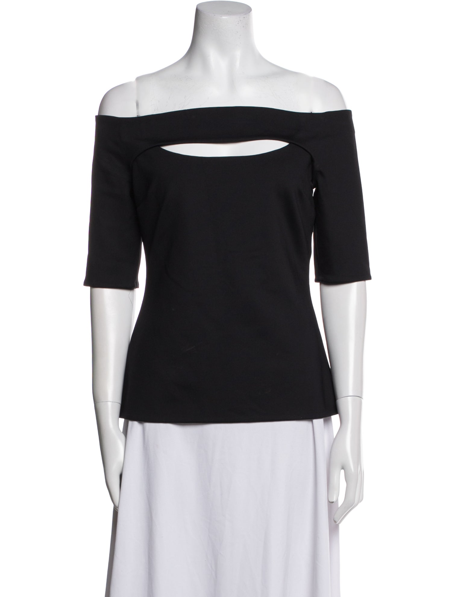 Rosetta Getty Off-The-Shoulder Short Sleeve Top