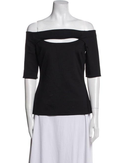 Rosetta Getty Off-The-Shoulder Short Sleeve Top