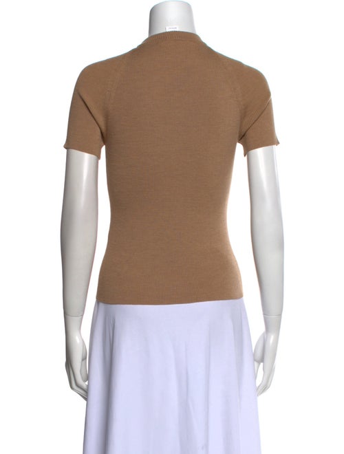 Rosetta Getty Merino Wool Mock Neck T-Shirt