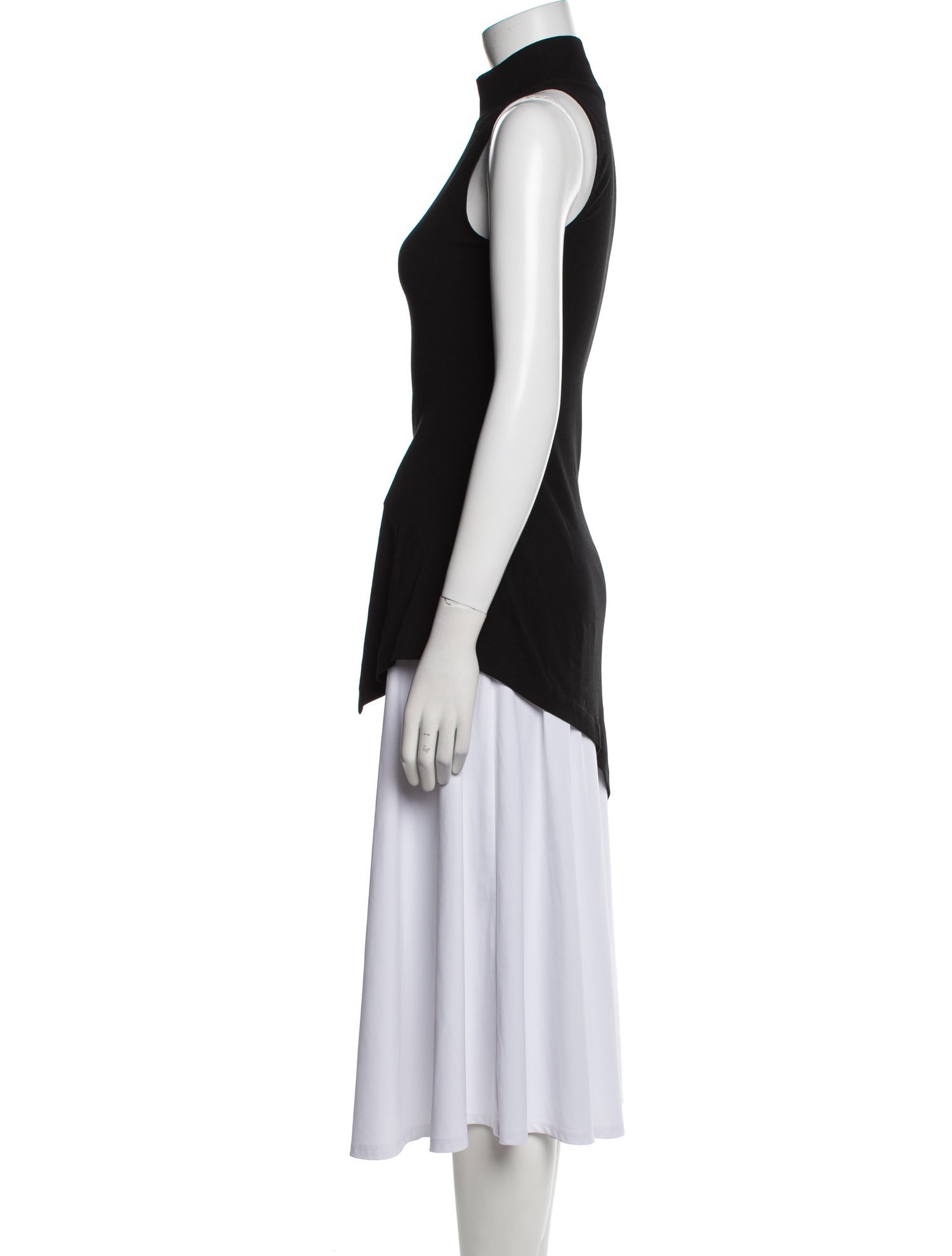 Rosetta Getty Mock Neck Sleeveless Tunic