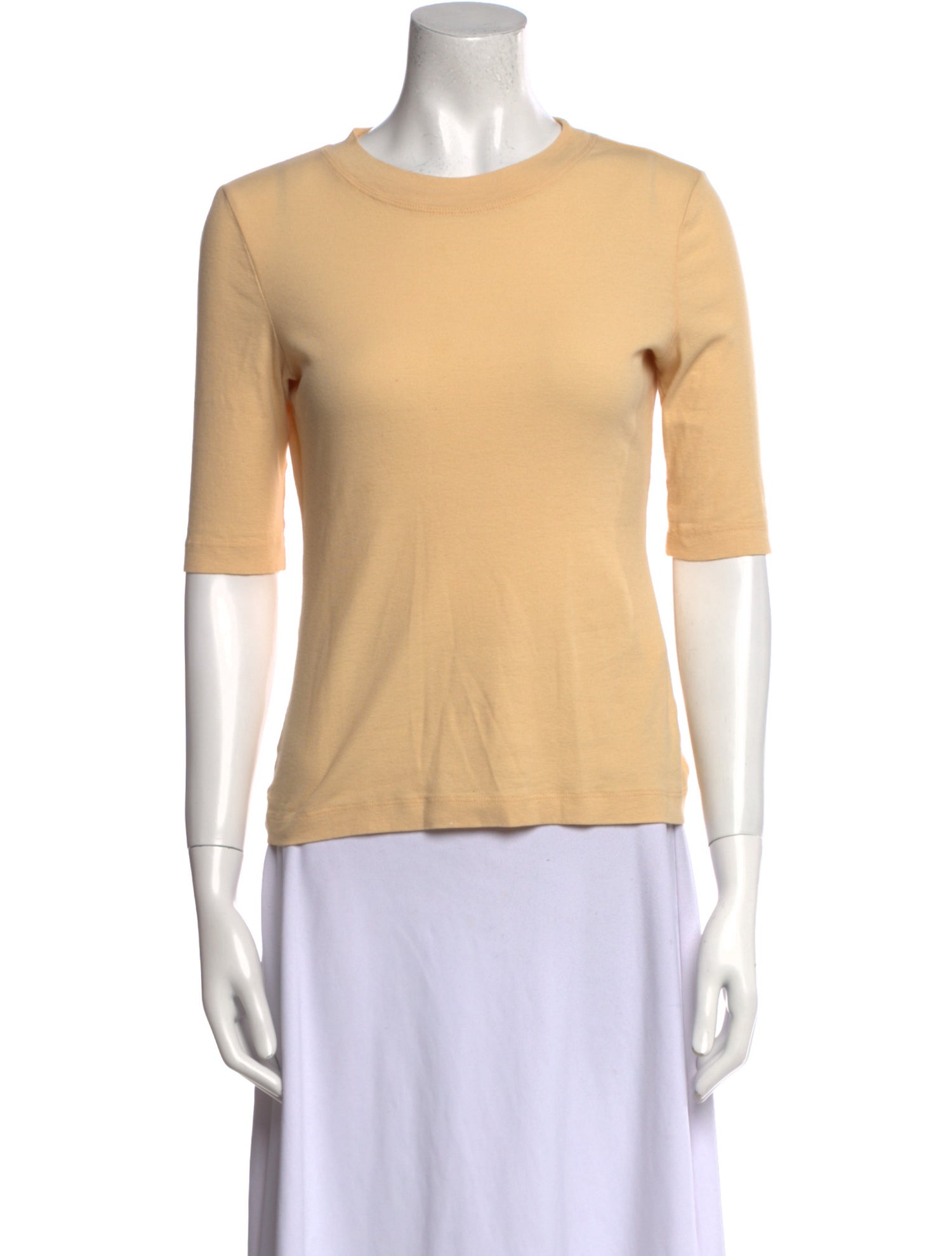 Rosetta Getty Crew Neck Three-Quarter Sleeve Top