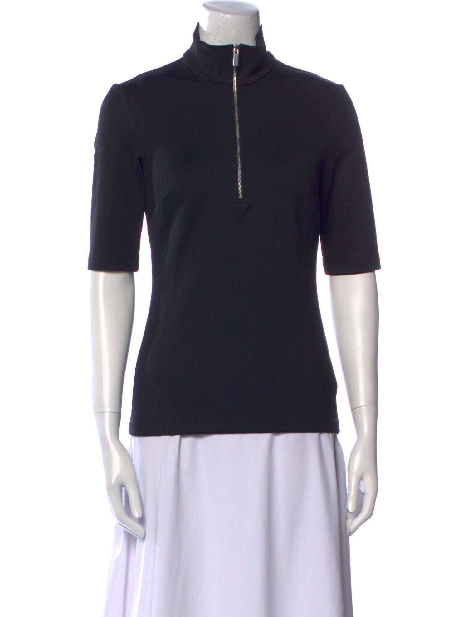 Rosetta Getty Mock Neck Short Sleeve Sweatshirt