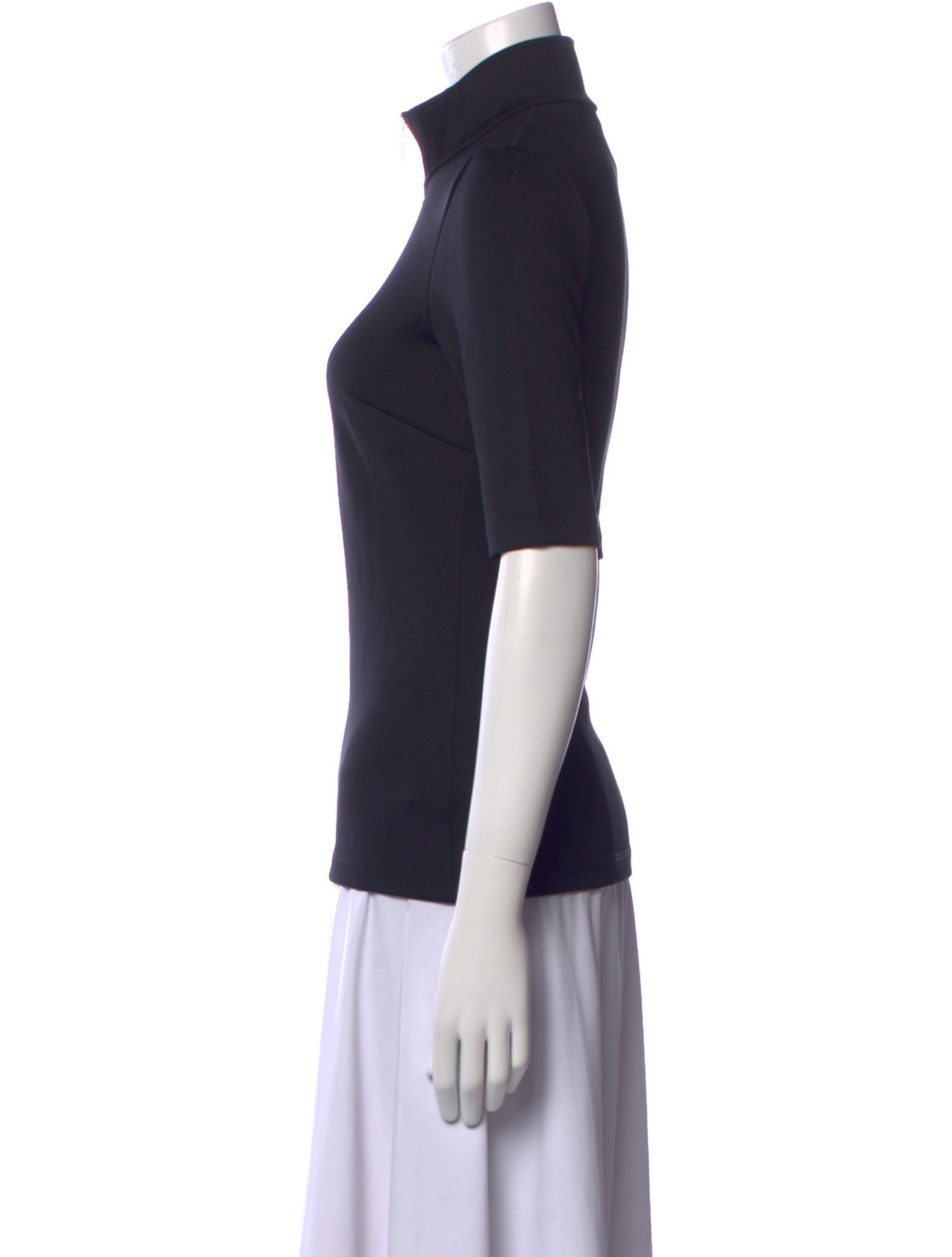 Rosetta Getty Mock Neck Short Sleeve Sweatshirt