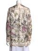 Rosetta Getty Silk Printed Button-Up Top