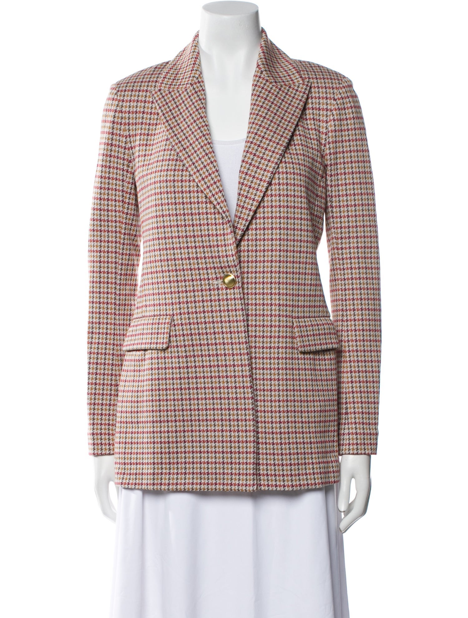 Rosetta Getty Houndstooth Print Blazer w/ Tags