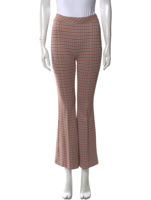 Rosetta Getty Plaid Print Wide Leg Pants