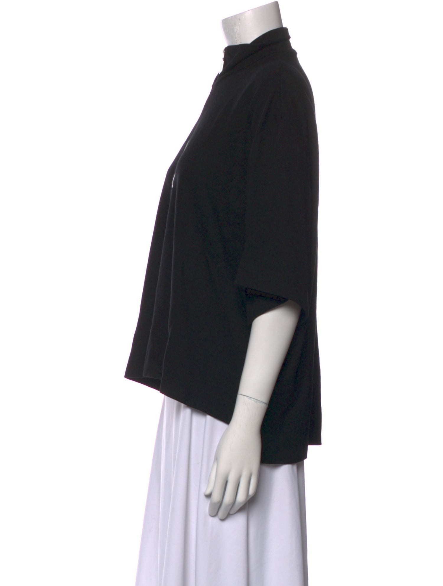 Rosetta Getty Mock Neck Three-Quarter Sleeve Sweatshirt