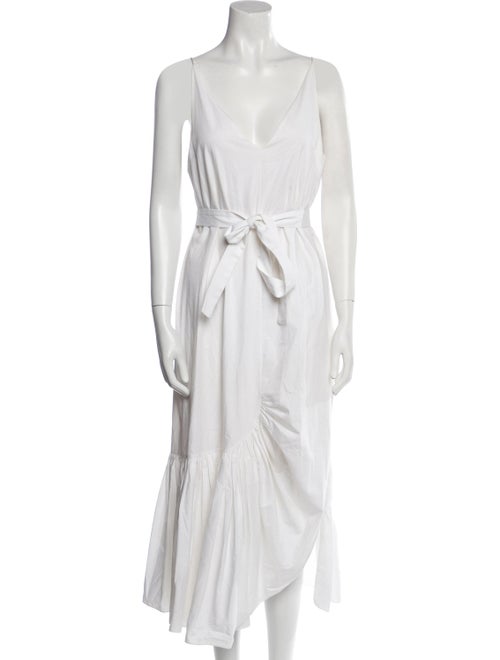 Rosetta Getty V-Neck Midi Length Dress