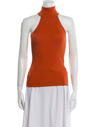 Rosetta Getty Turtleneck Sleeveless Top