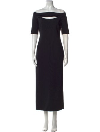 Rosetta Getty Off-The-Shoulder Midi Length Dress