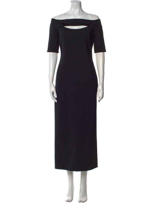 Rosetta Getty Off-The-Shoulder Midi Length Dress