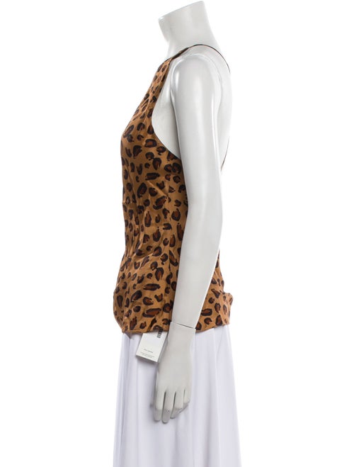 Rosetta Getty Animal Print Halterneck Top