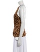 Rosetta Getty Animal Print Halterneck Top