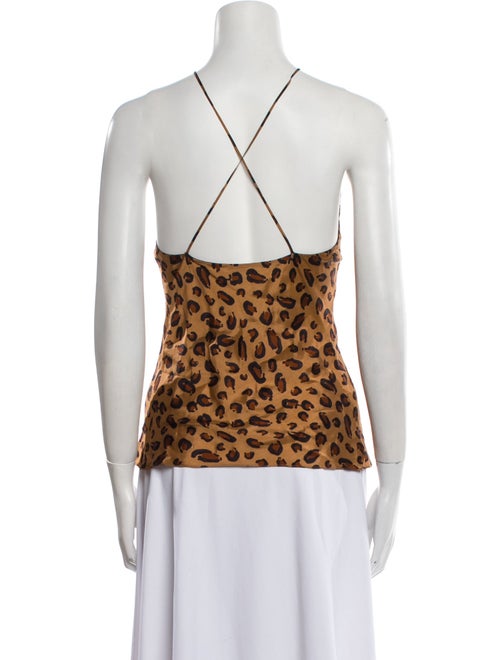 Rosetta Getty Animal Print Halterneck Top