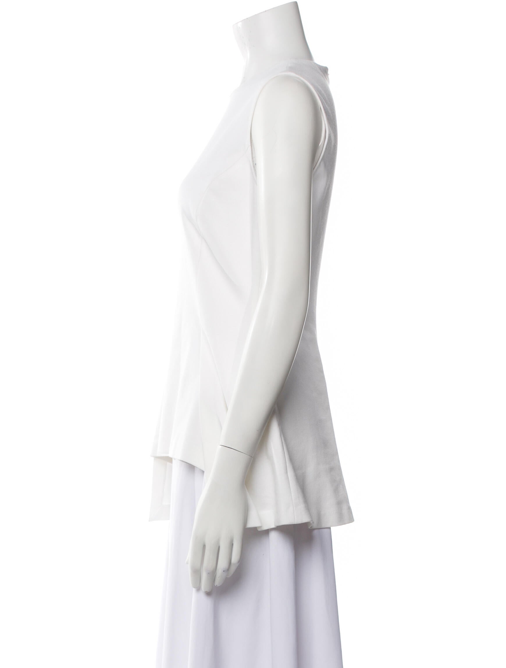 Rosetta Getty Crew Neck Sleeveless Tunic