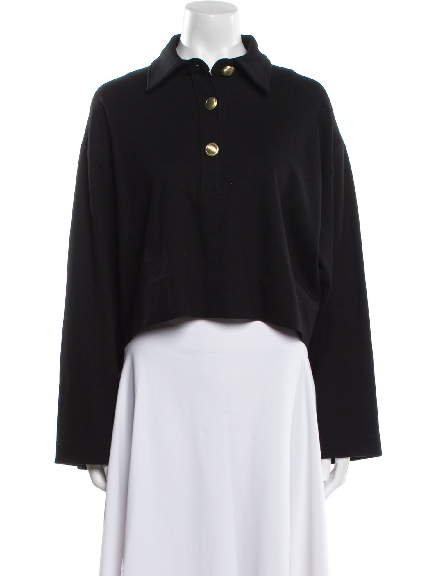 Rosetta Getty Long Sleeve Crop Top