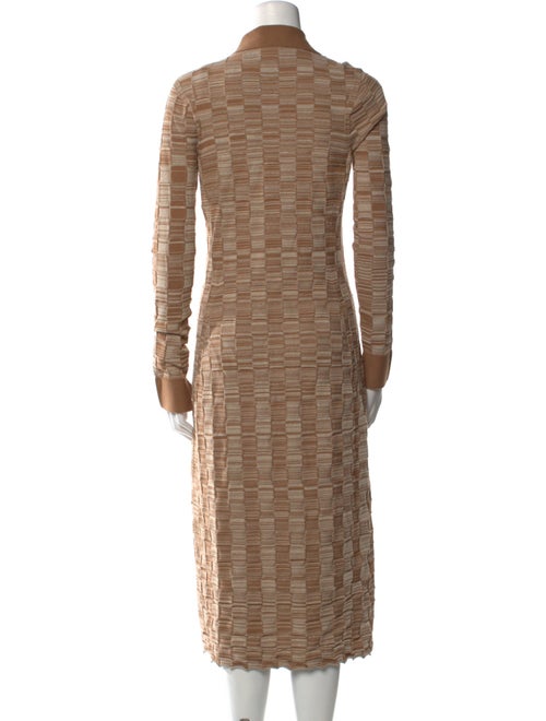 Rosetta Getty Plaid Print Midi Length Dress