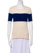 Rosetta Getty Cashmere Colorblock Pattern Top