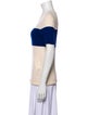 Rosetta Getty Cashmere Colorblock Pattern Top