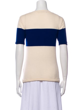 Rosetta Getty Cashmere Colorblock Pattern Top
