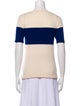 Rosetta Getty Cashmere Colorblock Pattern Top