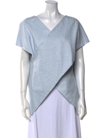 Rosetta Getty V-Neck Short Sleeve Blouse