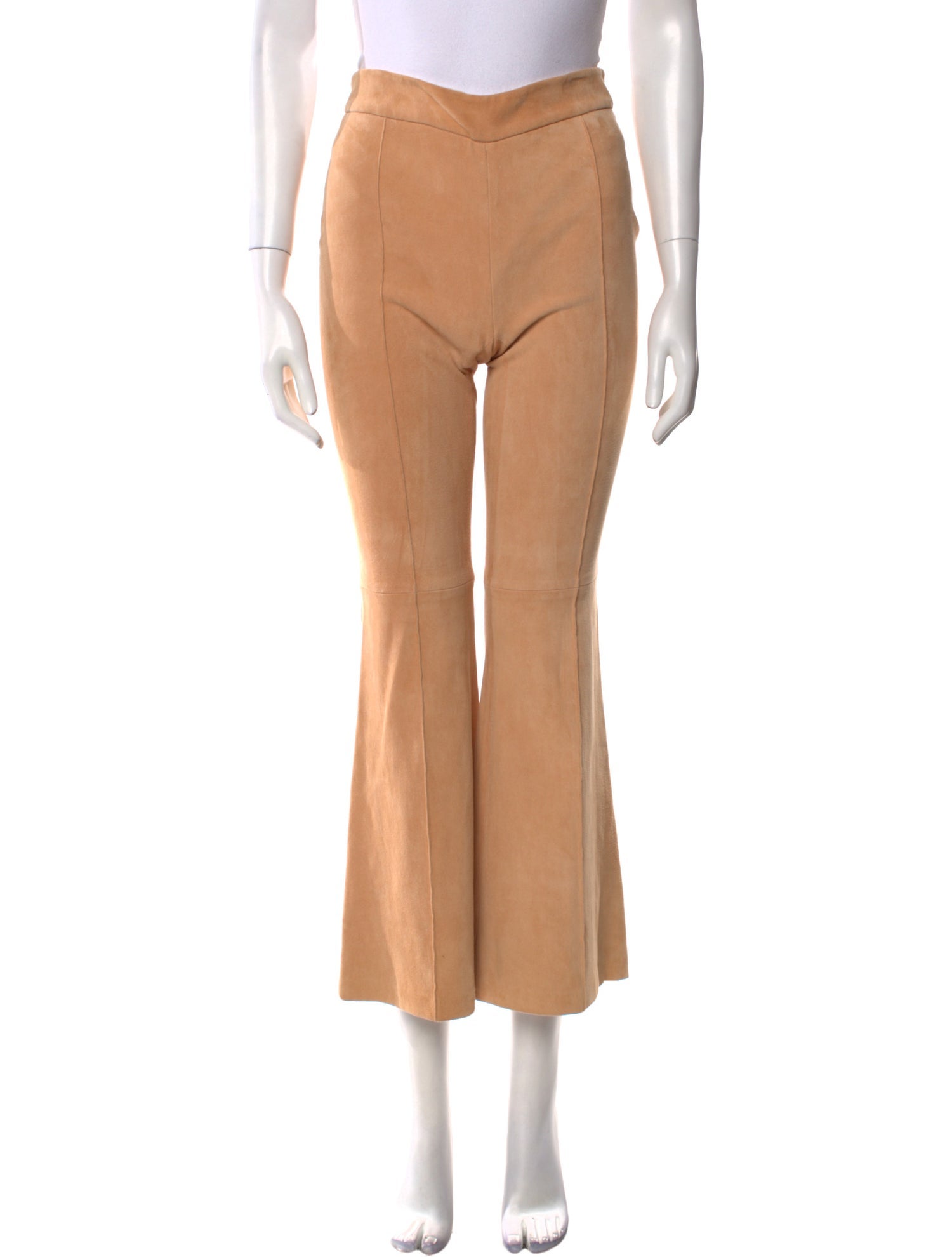 Rosetta Getty Lambskin Wide Leg Pants