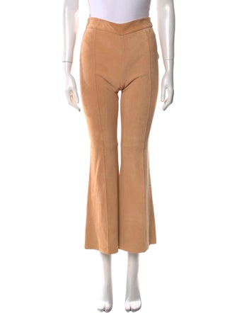 Rosetta Getty Lambskin Wide Leg Pants