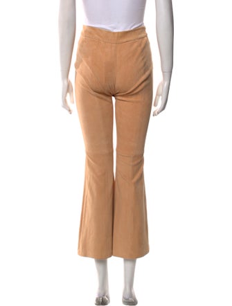 Rosetta Getty Lambskin Wide Leg Pants