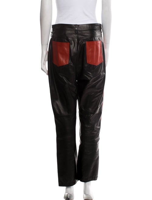 Rosetta Getty Lambskin Straight Leg Pants