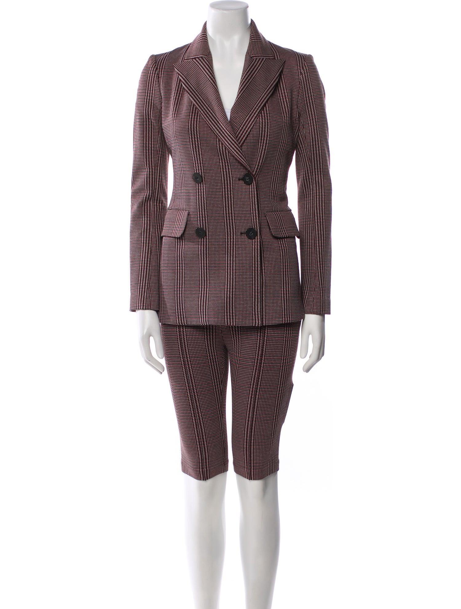 Rosetta Getty Plaid Print Skirt Suit w/ Tags