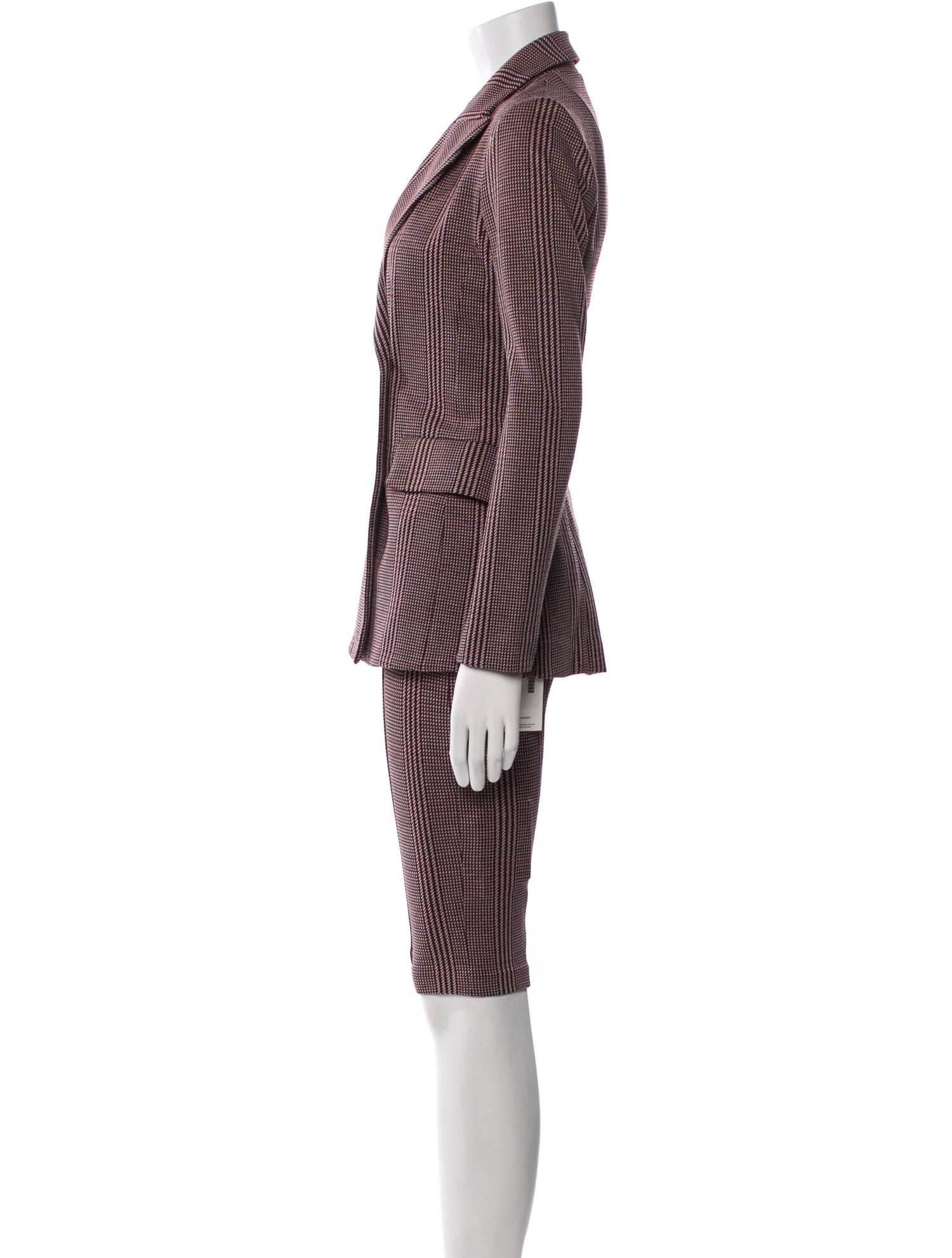 Rosetta Getty Plaid Print Skirt Suit w/ Tags