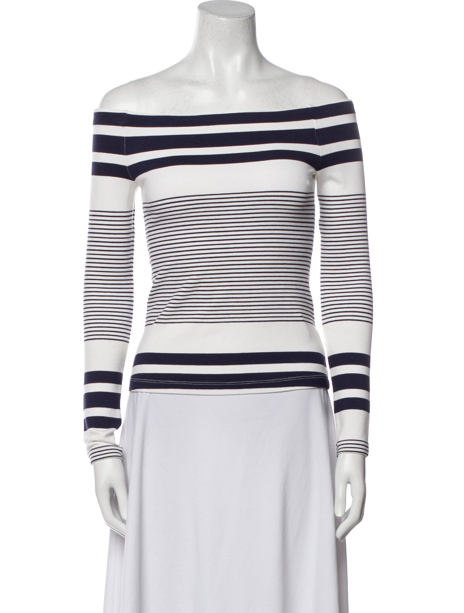Rosetta Getty Striped Off-The-Shoulder Top