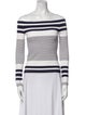 Rosetta Getty Striped Off-The-Shoulder Top