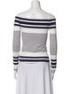 Rosetta Getty Striped Off-The-Shoulder Top