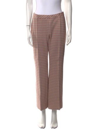 Rosetta Getty Houndstooth Print Wide Leg Pants