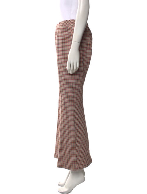 Rosetta Getty Houndstooth Print Wide Leg Pants