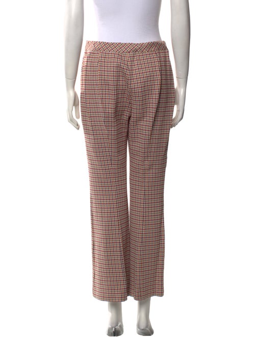 Rosetta Getty Houndstooth Print Wide Leg Pants