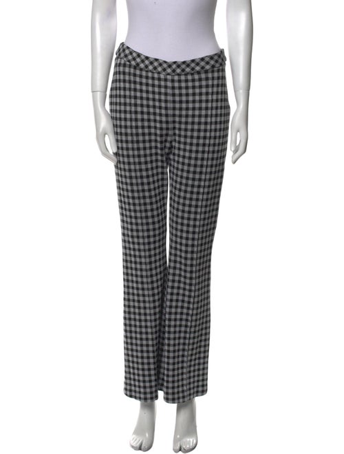 Rosetta Getty Plaid Print Wide Leg Pants