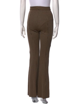 Rosetta Getty Houndstooth Print Wide Leg Pants