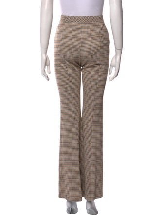 Rosetta Getty Plaid Print Wide Leg Pants